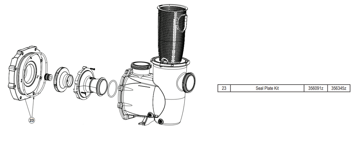 Pentair 356091Z Seal Plate Kit â€“ Intelliflo 3 3Hp