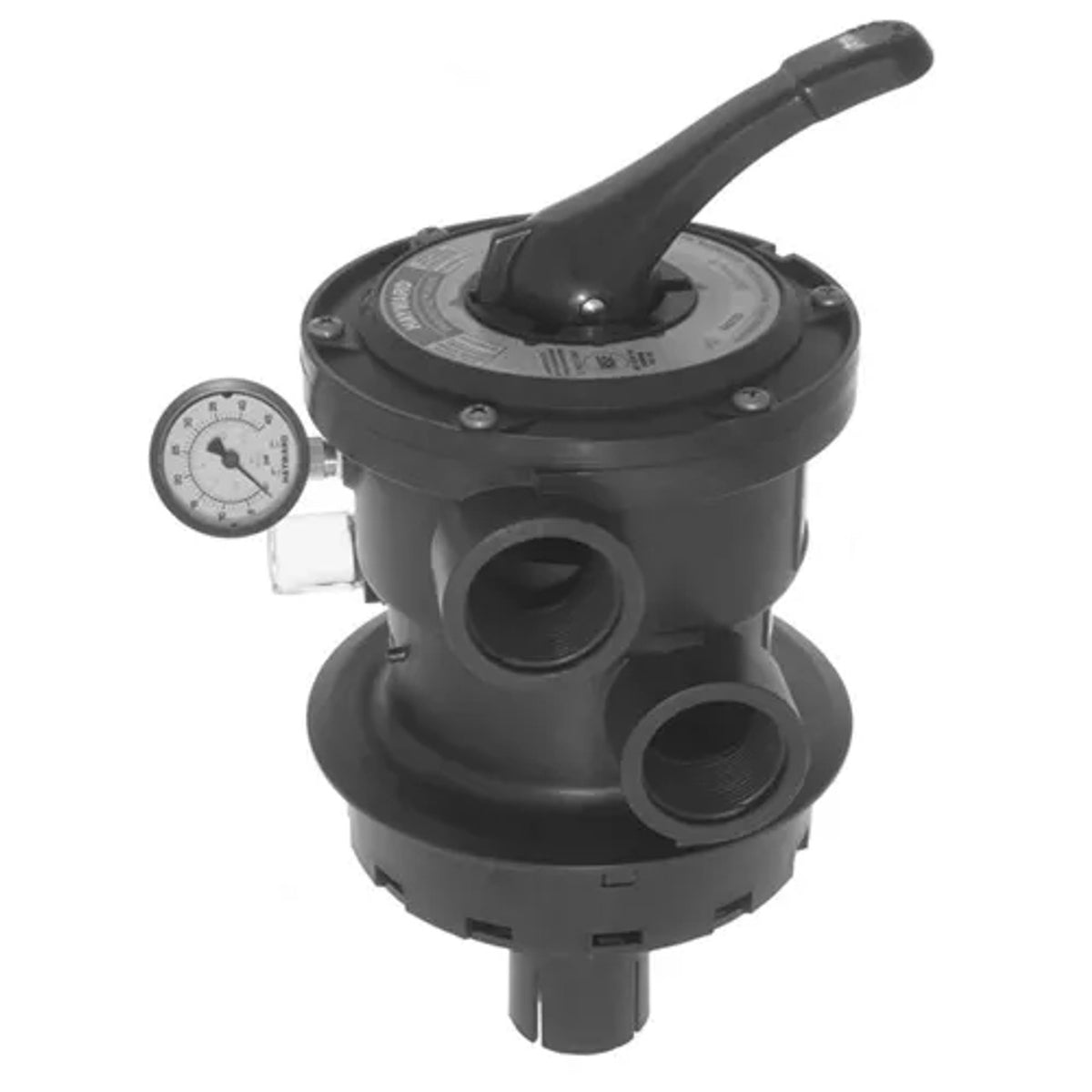 Hayward 1.5" Black Vari-Flo Top Mount Multiport Valve - Hayward 24 Pro Series Top Mount Sand Filter With 2 Valve | SP0714T